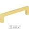 Elements 25-Pack of the 96 mm Center-to-Center Brushed Gold Square Stanton Cabinet Bar Pull 625-96BG-25 - alternate 1